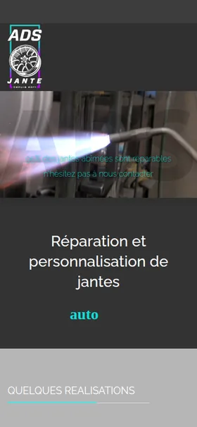 Le site d'ADS Jante sur téléphone